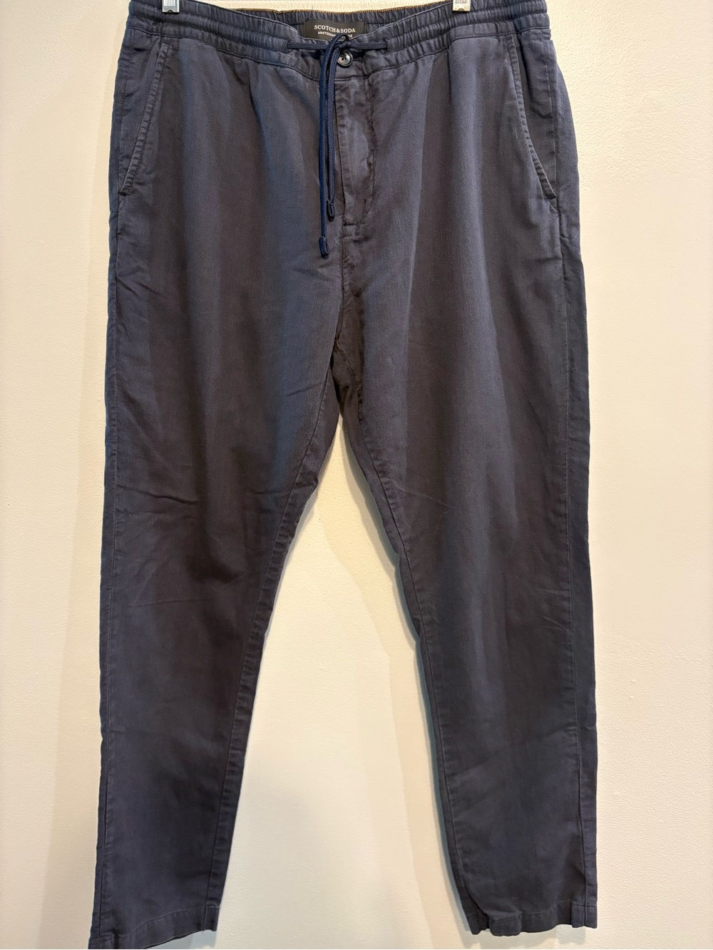 Scotch & Soda Navy Drawstring Waist Pants Size 33/32